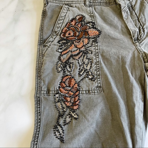 Anthropologie The Wanderer Beaded Utility Pant Sz 26 - Picture 8 of 12